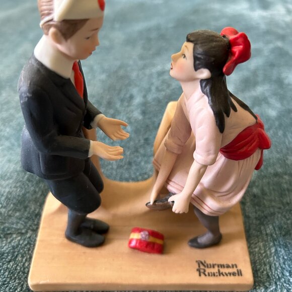 The 12 Norman Rockwell "First Dance" Figurine - Picture 1 of 8